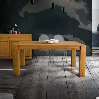Tavolo in legno e resina rettangolare Tavolo moderno in legno massello Collezione esclusiva in offerta outlet