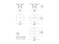Tavolo Big round Ozzio in legno e resina Allungabile scontato 24%