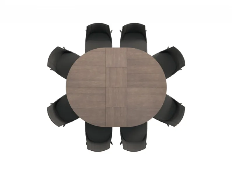 Tavolo Big round Ozzio in legno e resina Allungabile scontato 24%