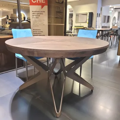 Tavolo Big round Ozzio in legno e resina Allungabile scontato 24%