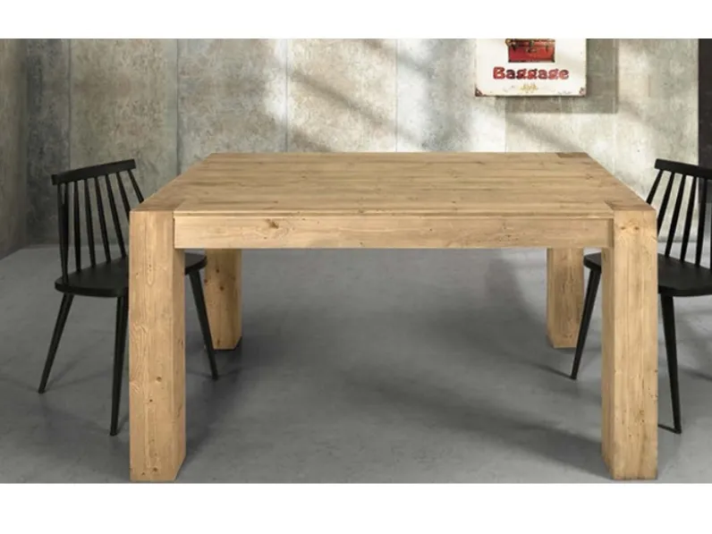 TAVOLO IN LEGNO MASSICCIO ABETE ALLUNGABILE 