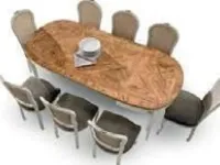 Tavolo in legno ovale 8161 Mobilificio bellutti a prezzo ribassato