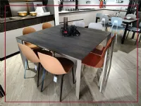 Tavolo quadrato in legno Diamante 140 di Point house in Offerta Outlet