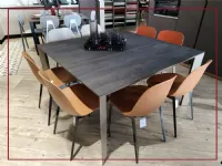 Tavolo quadrato in legno Diamante 140 di Point house in Offerta Outlet