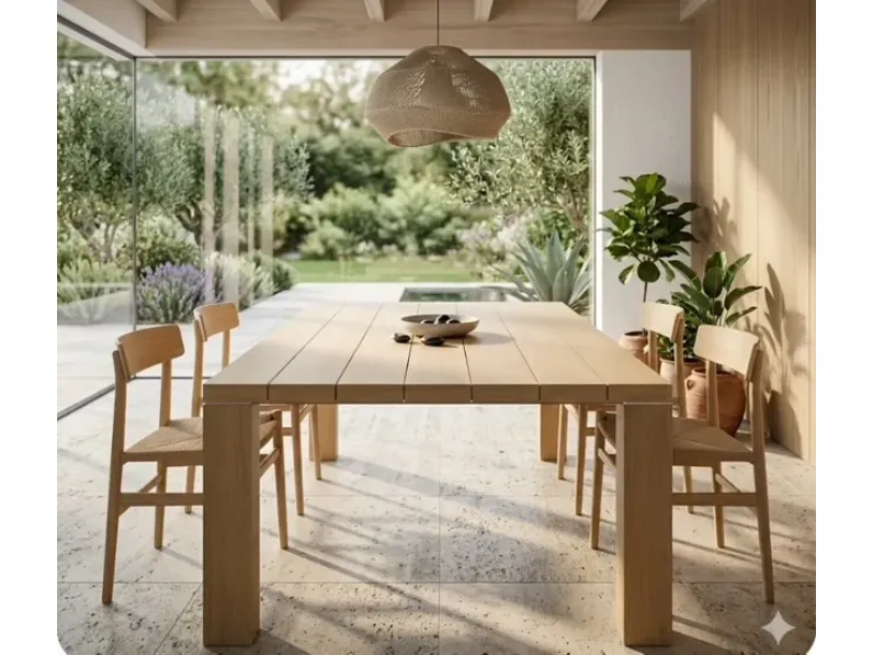 Tavolo in legno quadrato Tavolo in legno 135x135 rovere zanotta Zanotta a prezzo ribassato