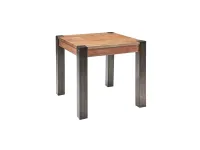Tavolo in legno quadrato Tavolo legno e gambe  metallo injdustrial  Outlet etnico in offerta outlet
