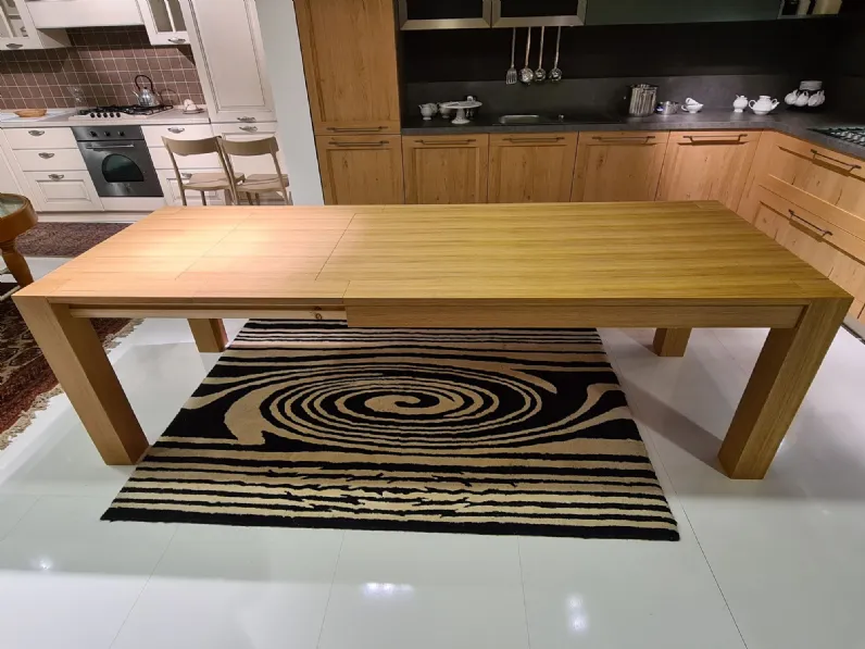 Tavolo in legno rettangolare 633 Artigianale in offerta outlet