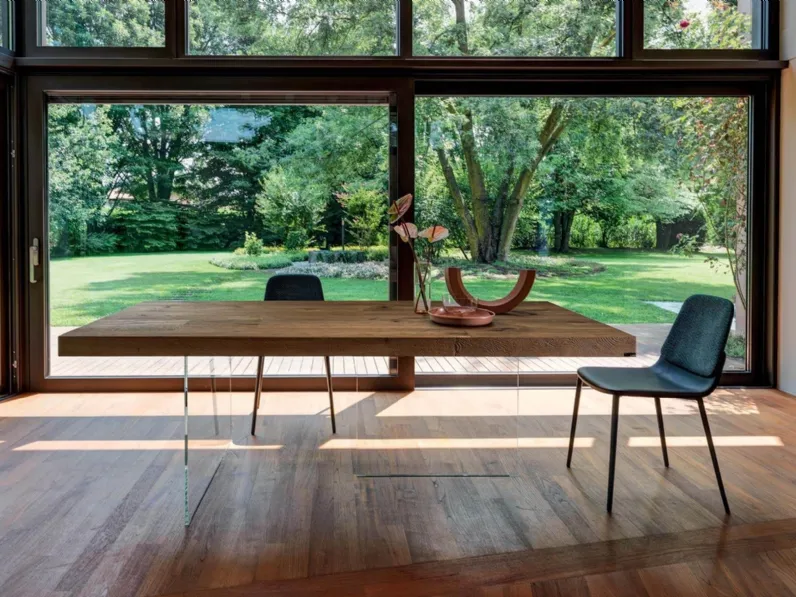 Tavolo rettangolare in legno Air 220x100 fisso wildwood di Lago in Offerta Outlet