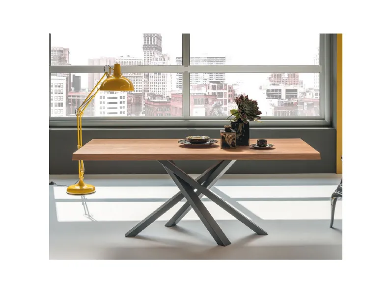 Tavolo in legno rettangolare Amsterdam Tecno a prezzo scontato