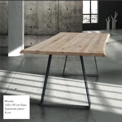 Tavolo in legno rettangolare Aniel  Artigianale in offerta outlet