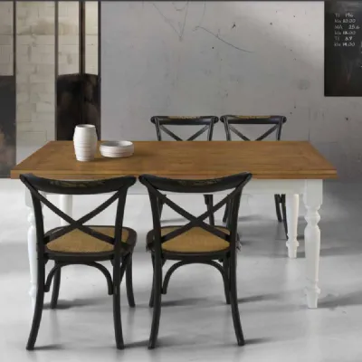 Tavolo in legno rettangolare Art. occ005 Artigianale in offerta outlet