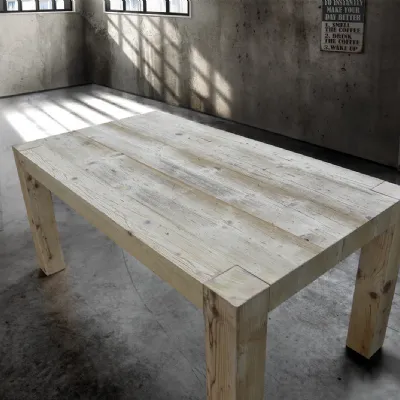 Tavolo in legno rettangolare Art.t7870 Artigianale in Offerta Outlet