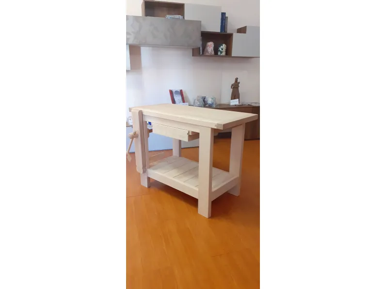 Tavolo in legno rettangolare Banco lavoro Artigianale a prezzo scontato