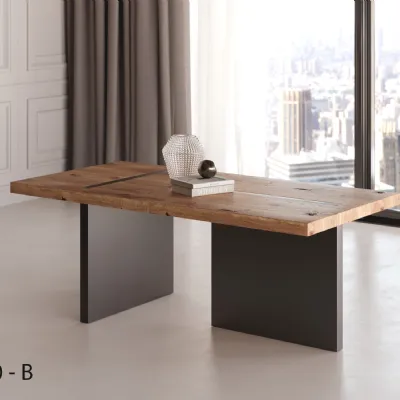 Tavolo rettangolare in legno Caracas di Le fablier in Offerta Outlet