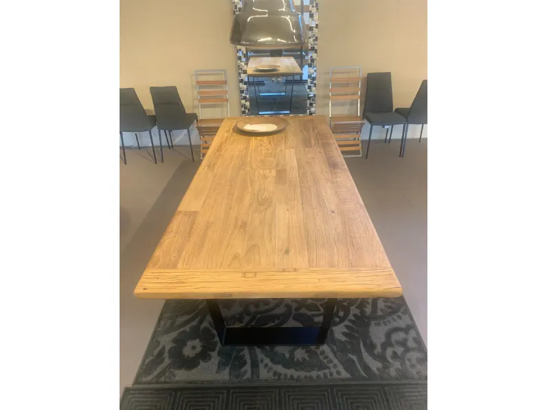 Tavolo in legno rettangolare Cocoon secolare  Nature design a prezzo scontato