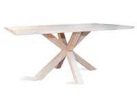 Tavolo in legno rettangolare Croce Artigianale in offerta outlet