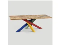 Tavolo in legno rettangolare  db004131 Dialma brown a prezzo ribassato
