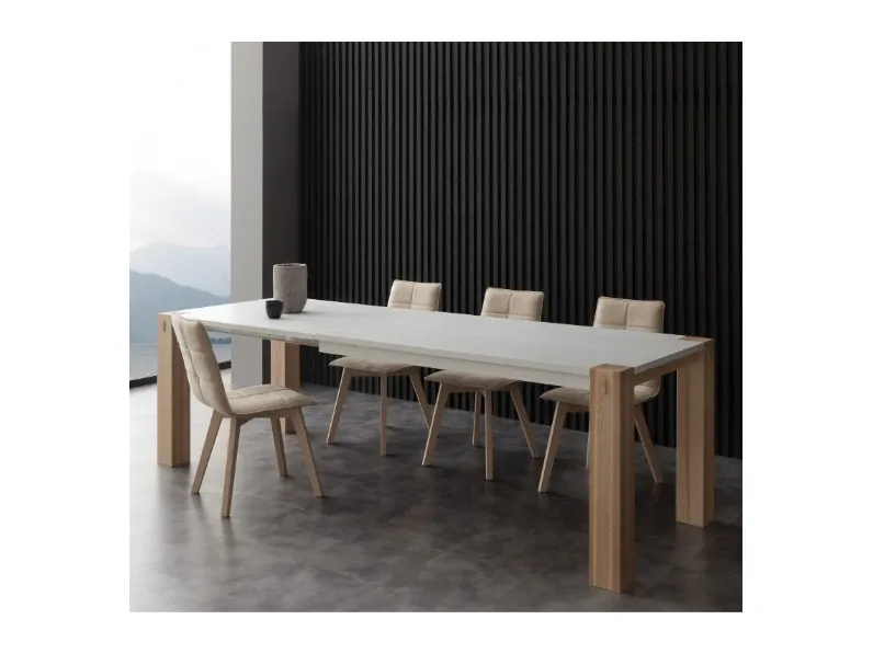 Tavolo in legno rettangolare Factory * La seggiola in offerta outlet