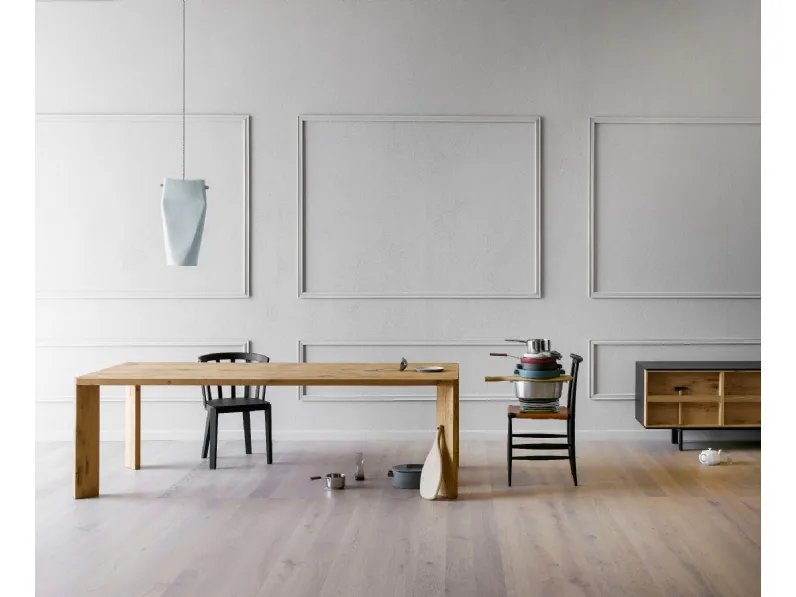 Tavolo rettangolare in legno Manero di Miniforms in Offerta Outlet