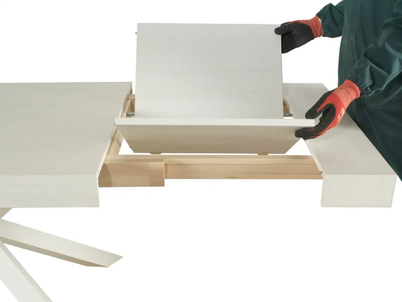 Tavolo rettangolare in legno Mobilike ml0161 di Artigianale in Offerta Outlet