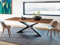Tavolo rettangolare in legno Nexus di Midj in Offerta Outlet