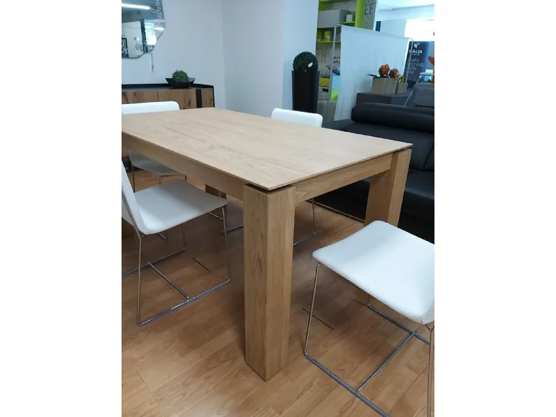 Tavolo in legno rettangolare Santiago Alta corte in offerta outlet