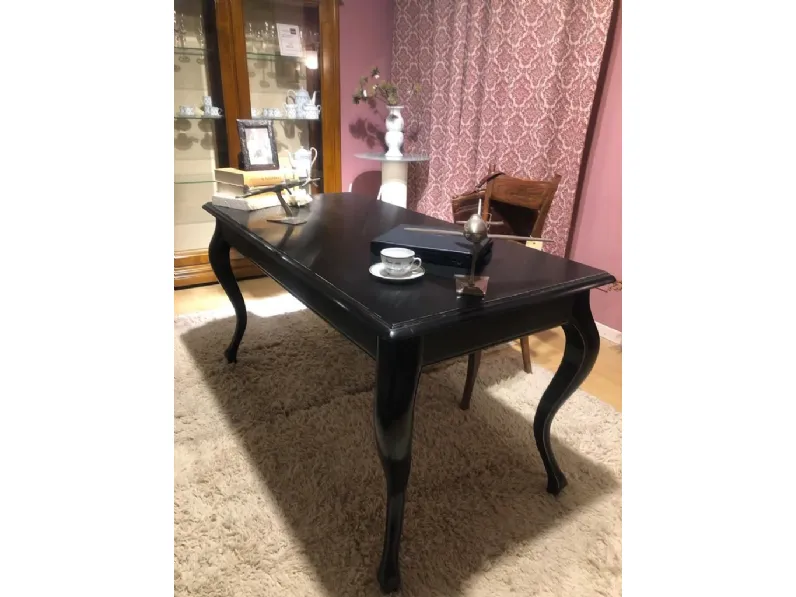 Tavolo in legno rettangolare Scrittoio garda nero  Artigianale a prezzo ribassato