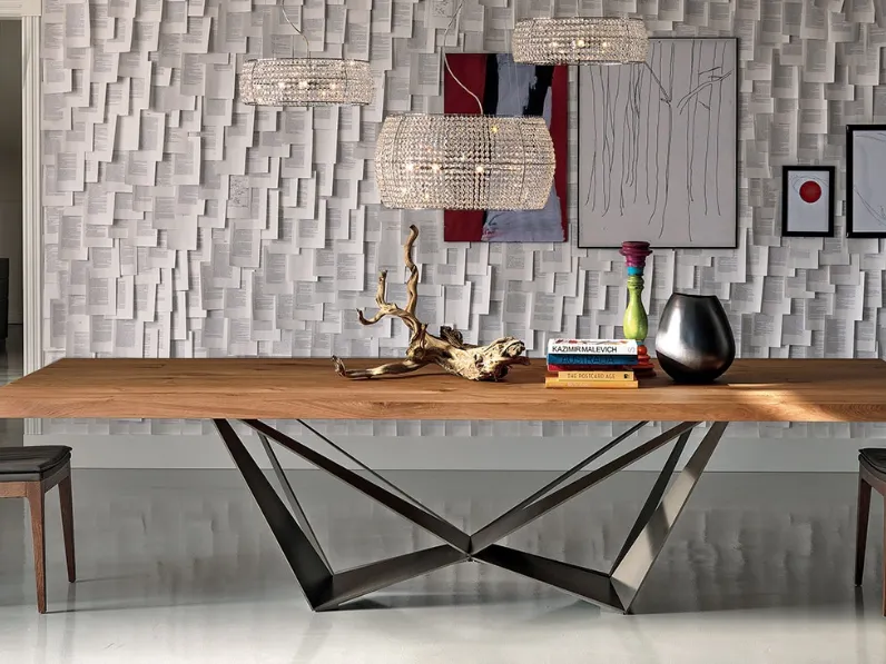 Tavolo in legno rettangolare Skorpio wood Cattelan italia a prezzo ribassato