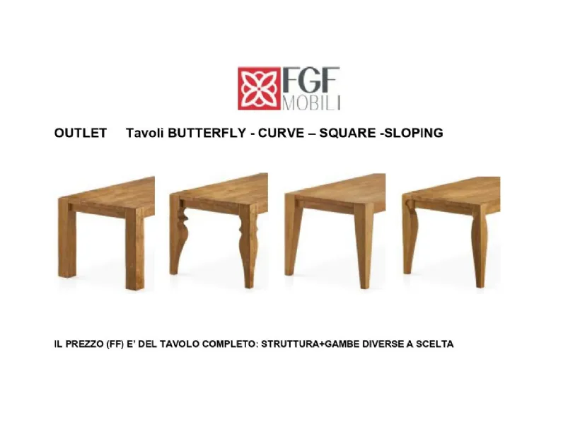 Tavolo Slooping Fgf mobili in legno Allungabile scontato 50%