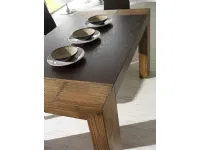 Tavolo in legno rettangolare Stone Outlet etnico a prezzo ribassato