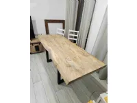 Tavolo in legno rettangolare Tavolo allungabile craft gambe u Outlet etnico a prezzo scontato