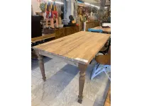 Tavolo rettangolare in legno Tavolo fisso teak 200 di Outlet etnico in Offerta Outlet