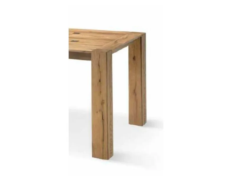 Tavolo in legno rettangolare Tavolo in legno quadrato 140 x 140 in rovere vecchio Md work in offerta outlet