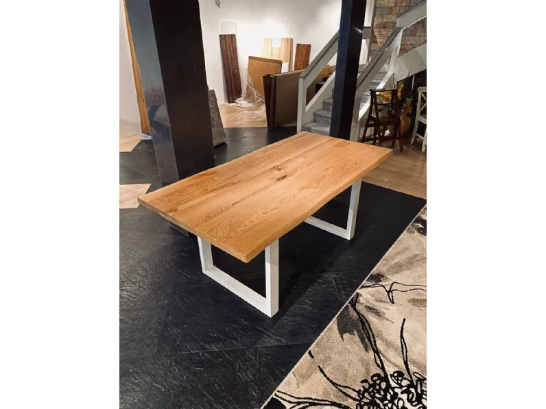 Tavolo in legno rettangolare Tavolo legno massello rovere - impero Artigianale a prezzo scontato