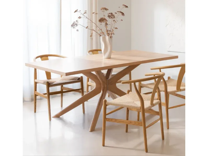 Tavolo Tavolo legno myhome arnaiz A&c in OFFERTA OUTLET -30%