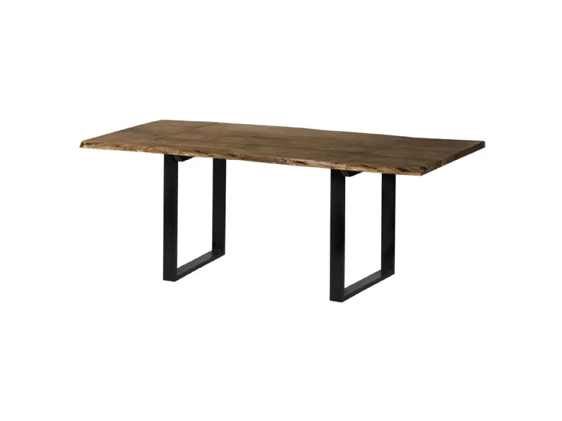 Tavolo in legno rettangolare Tavolo maui legno tronco unico massello di teak  Nuovi mondi cucine in Offerta Outlet