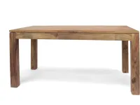 Tavolo in legno rettangolare Tavolo  nature allungabile con prolunghe a scomparsa   Outlet etnico a prezzo scontato