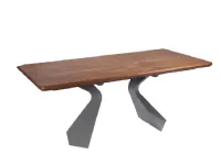 Tavolo in legno rettangolare Tavolo pranzo design allungabile legno e metallo  Outlet etnico in offerta outlet