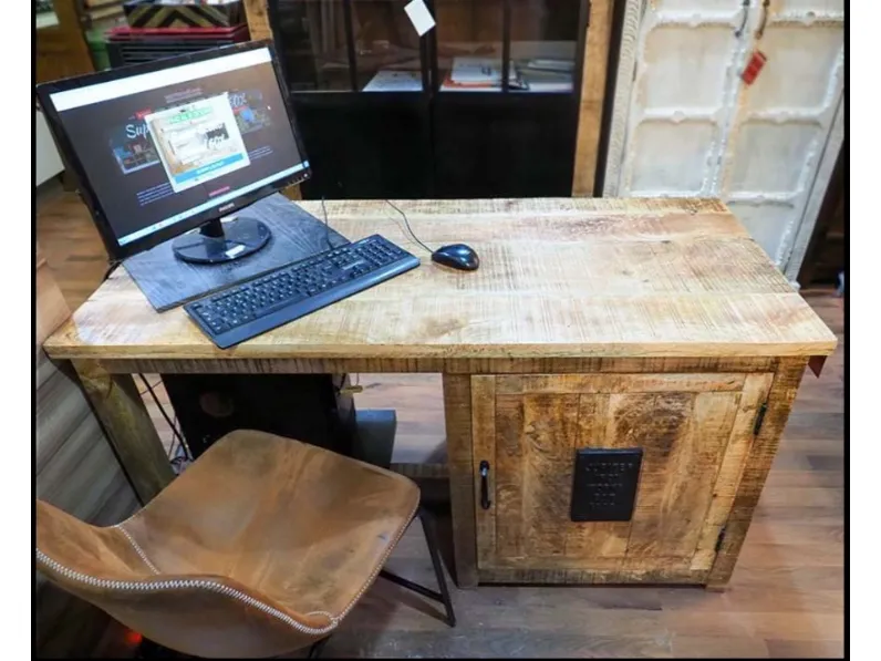 Tavolo in legno rettangolare Tavolo scrivania  indsutrial newport  in legno   Outlet etnico a prezzo scontato
