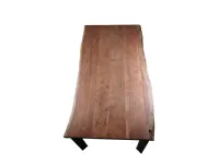 Tavolo in legno rettangolare Tavolo skyline industrial design  in legno e metallo  Outlet etnico in offerta outlet