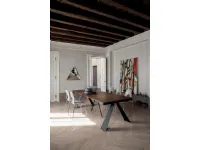 Tavolo in legno rettangolare Tonin casa consolle allungabile ventaglio 300 cm  Tonin casa in offerta outlet