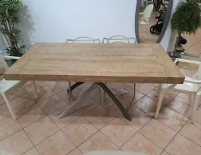 Tavolo in legno rettangolare Twist Zamagna in offerta outlet