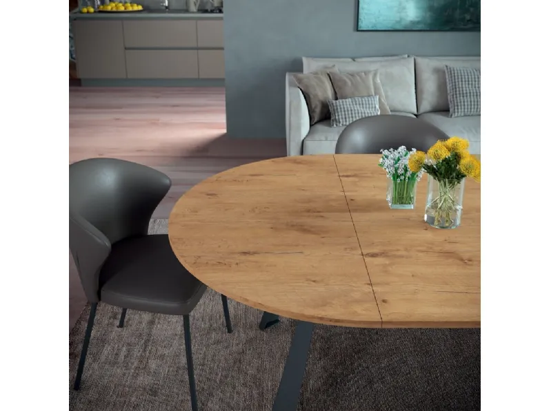 Tavolo rotondo in legno Convivio di Easyline in Offerta Outlet 