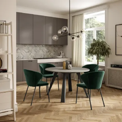 Tavolo rotondo in legno Convivio di Easyline in Offerta Outlet 