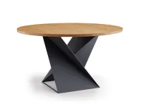 Tavolo in legno rotondo Cube Natisa in offerta outlet