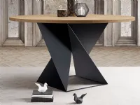 Tavolo in legno rotondo Cube Natisa in offerta outlet