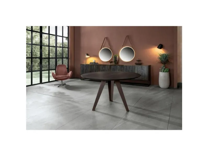 Tavolo in legno rotondo Henry Stones in offerta outlet