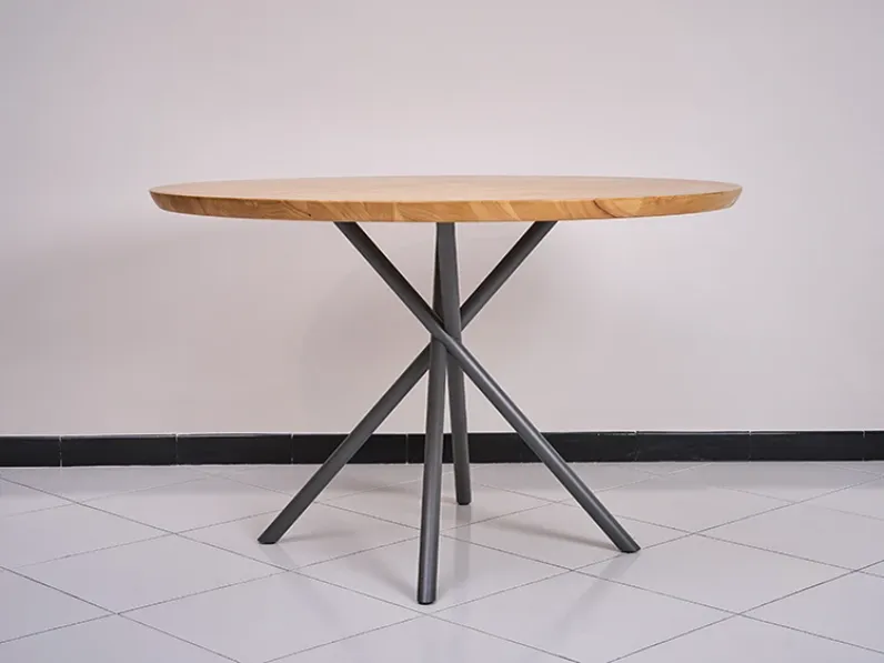 Tavolo in legno rotondo Miky 4 Fgf mobili in offerta outlet