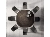 Tavolo rotondo in legno Rotondo maxi allungabile brevettato di Md work in Offerta Outlet