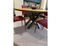 Tavolo in legno rotondo Shangai Riflessi in offerta outlet